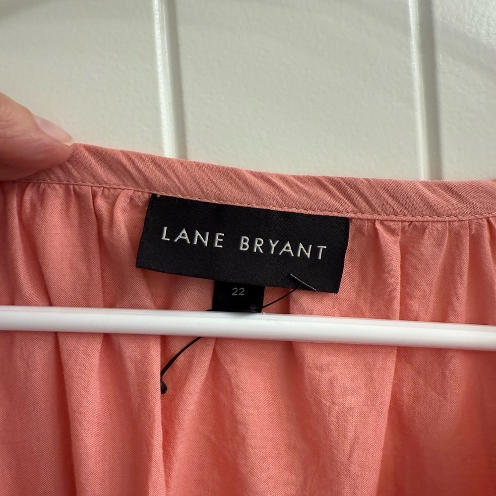 Lane Bryant Coral Long Sleeve Tunic sz 22 - Picture 3 of 5